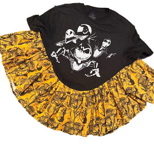 Nightmare Before Christmas boho ruffle hem hippie t-shirt